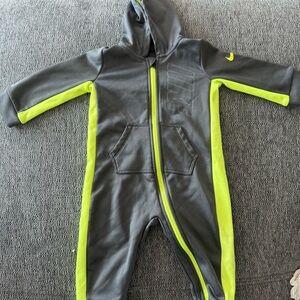 Nike Baby Grey and Neon Yellow One Piece